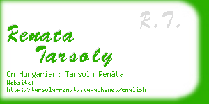 renata tarsoly business card